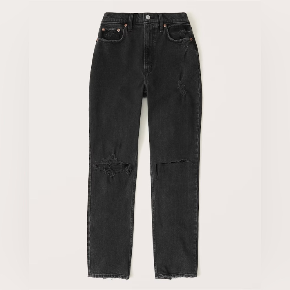 Abercrombie Curve Love 90s Ultra High Rise Straight Jeans